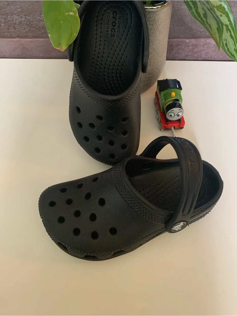 CROCS Kids Black Classic Clog Sandals
